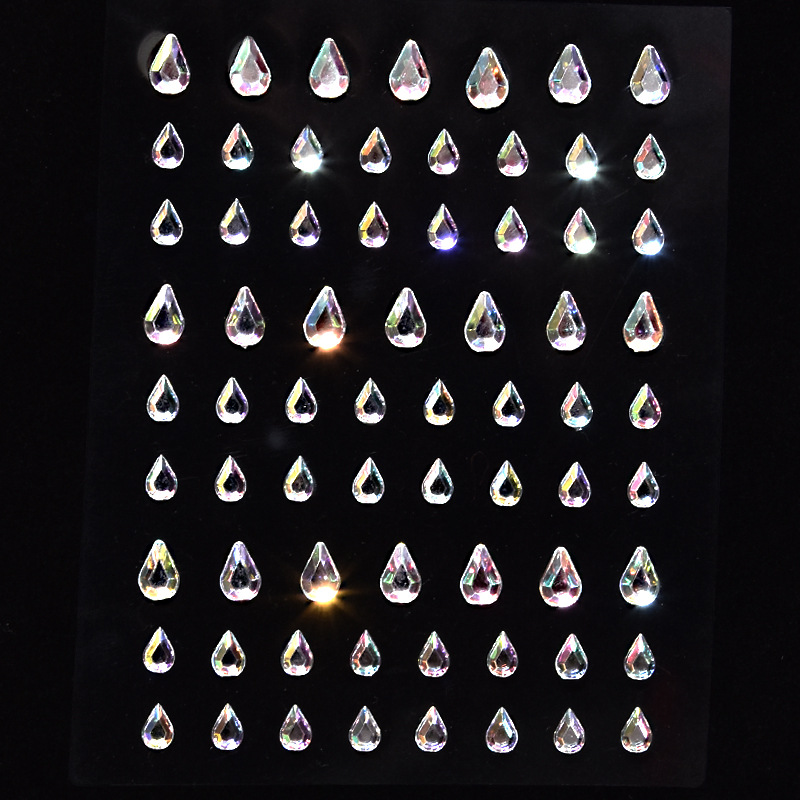 Tang traje antiguo disfraz maquillaje color diamante acrílico cara pegatinas de diamantes