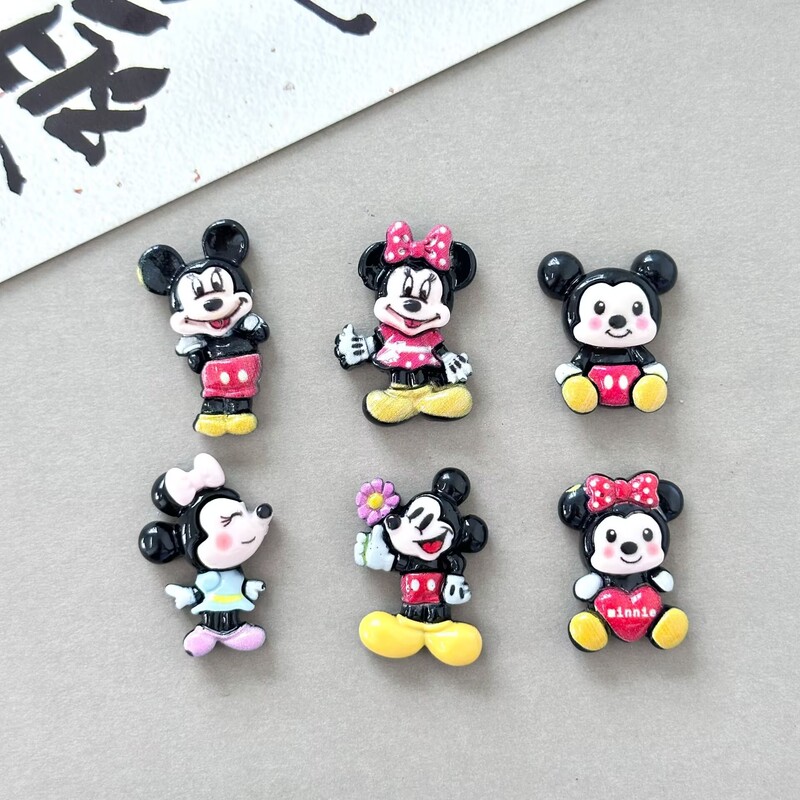 漫画光沢のある花束ミッキーシリーズ diy 樹脂アクセサリー頭飾りヘアピン携帯電話ケース電気自動車ジュエリーパッチ|undefined