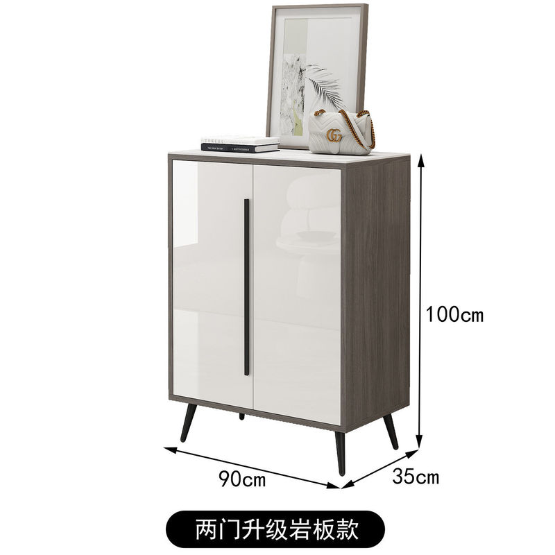 实木岩板鞋柜家用门口阳台大容量现代轻奢加宽台面走廊入户门鞋柜|undefined