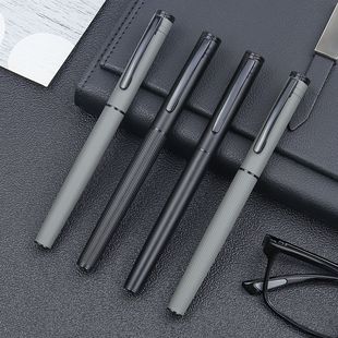 Direct Selling Business Special Metal Signature Pen Black Sand Metal Ball Pen Conference Office Gel Pen Wholesale Advertising Pen