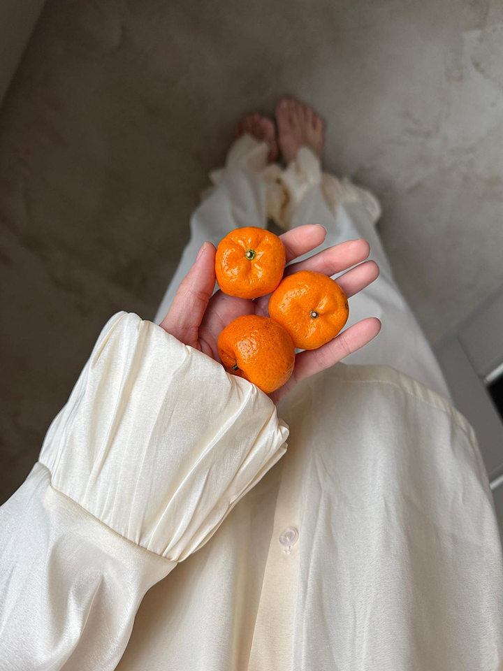 Bộ đồ ngủ dài tay dài quần viền bèo nhún phong cách Âu Mỹ, áo cardigan cài nút — Màu be chi tiết 31