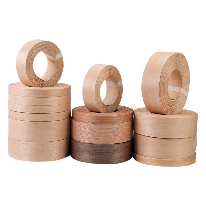 Натуральная Береза с клеем Кромкооблицовочный для мебели Шкаф Деревянные Кольцевания Края Кожи Горячего Расплава Клей Деревянные кожи самоклеющиеся Кромкооблицовочный
