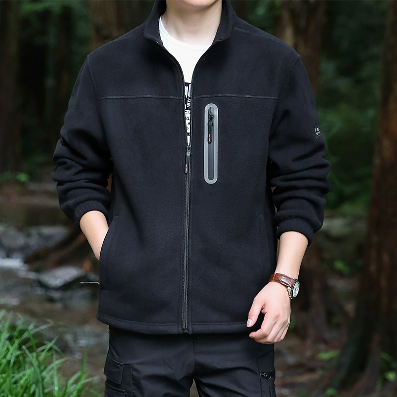 Толстый! Трансграничная оптовая продажа 2024 новые весенние и осенние мужские наружные флисы осенние и зимние флисы куртки для отдыха