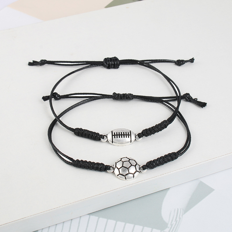 Sports Basketball Football Mixed materials Braid Womenu0027S Bracelets 1 Piece