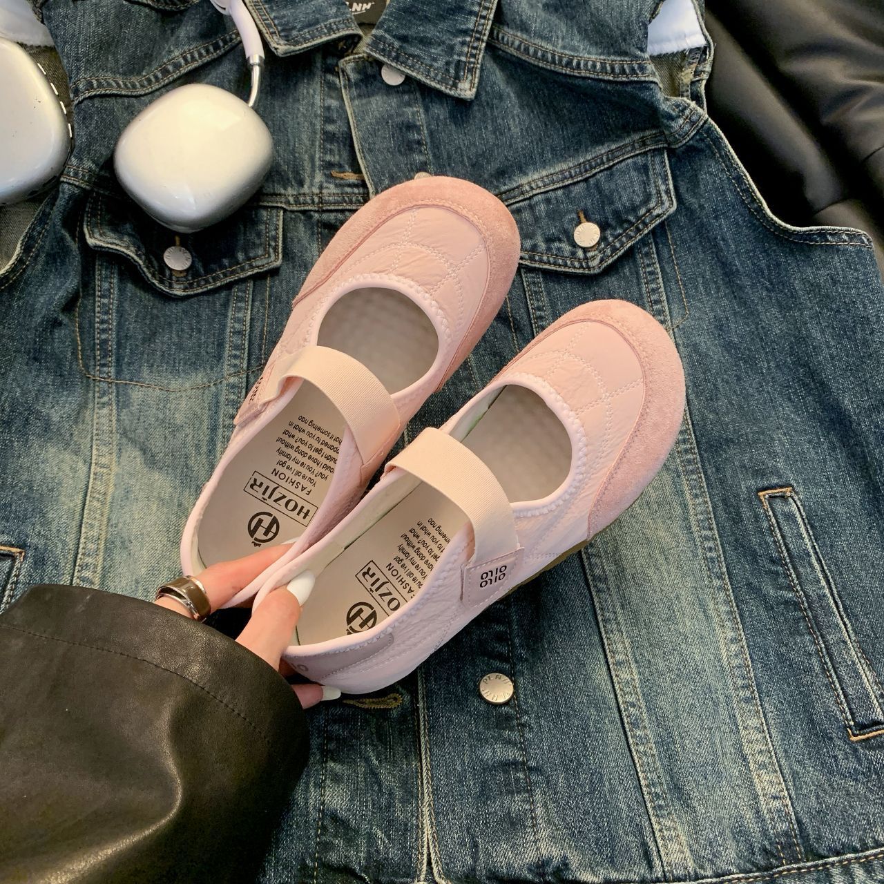 Yellow Retro German Training For Women 2025 Spring New Soft Mary Jane Shoes Thick Sole Breathable Sneakers_vogvips.com