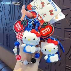 本物のサンリオハローキティビーズチェーンスクールバッグペンダント kt 猫クリエイティブ人形人形キーホルダーチェーン