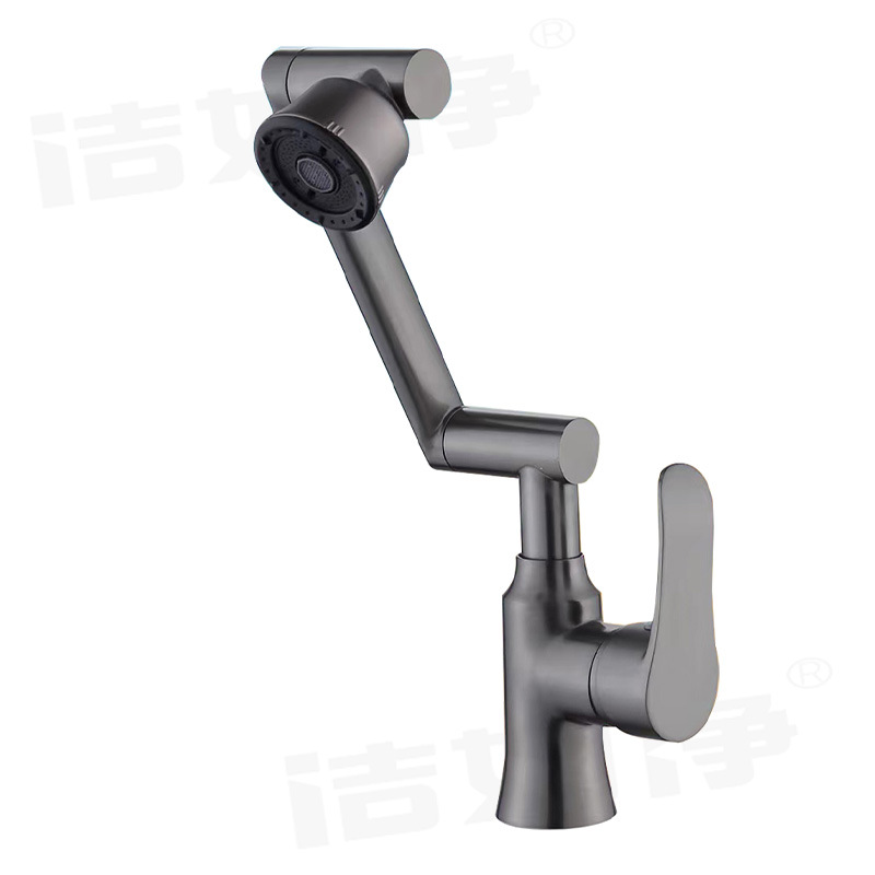 Grifo de acero inoxidable, grifo de brazo robótico, lavabo de cocina para el hogar, salida de agua de cuatro velocidades, grifo de agua caliente y fría giratoria universal