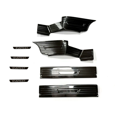 Suitable for 23 Models of Dekorativ pedal başlıqları - door-inside-4-pieces-of-inner-door-sill-strips-stainless-steel-black-titanium-brushed-suitable-for-2023-everest