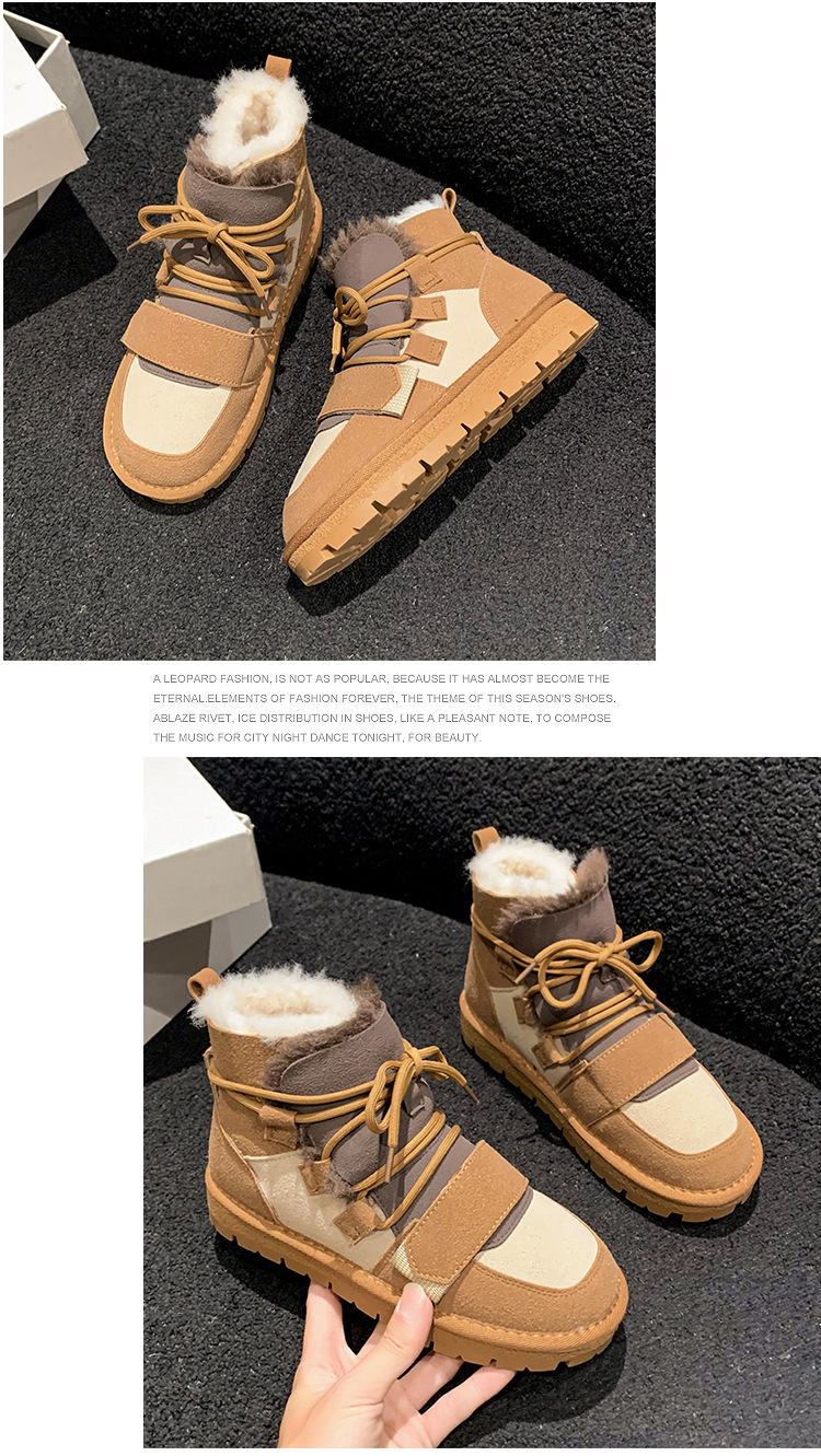 Warm Women's Winter Snow Boots Plush Lined Ankle Boots Versatile_voghion.com