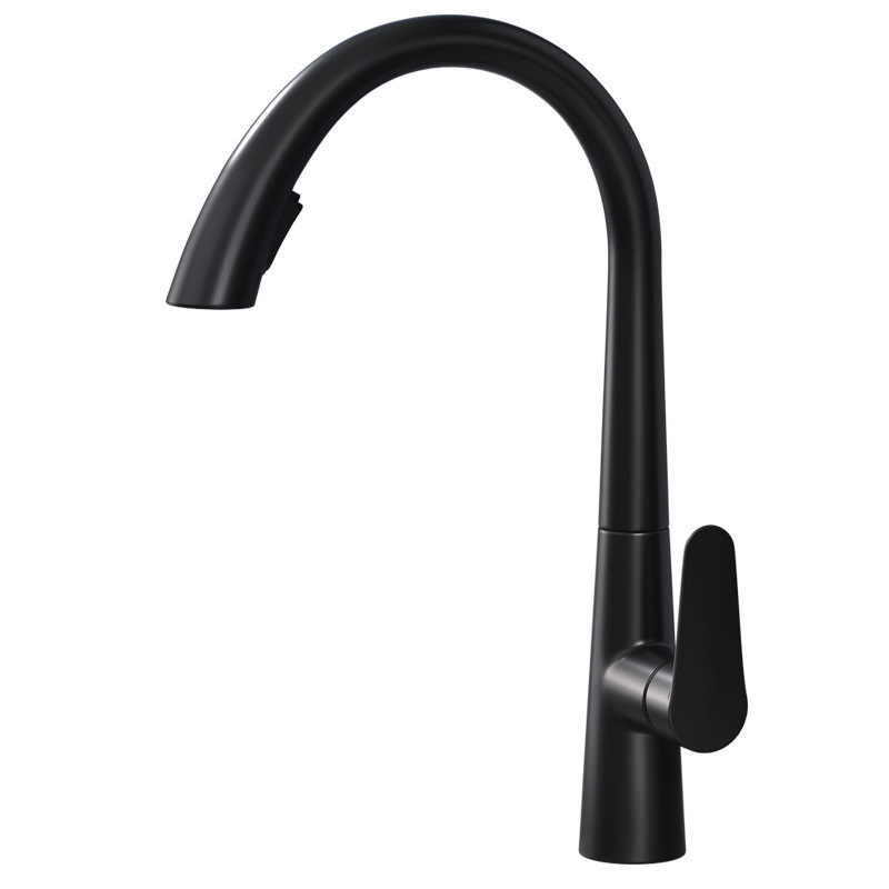 Swan Shape High Quality Brass Rotatable Faucet Deck Mounted Mixer Pull Out Spout