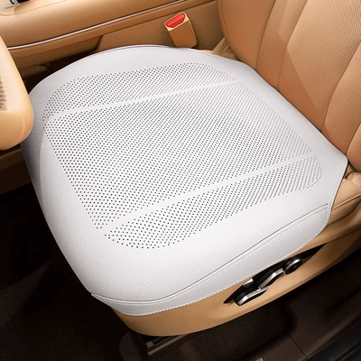 Seat cushion, seat cover – 2025 New Car Seat Cushion, Universal - off-white-punched-breathable-fully-edged-single-seat-cushion