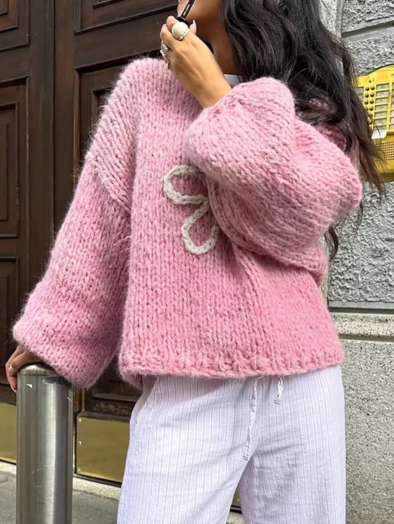 Kaikuo transfronterizo europeo y americano de lana casual manga larga camiseta abrigo suéter de mujer otoño y invierno 2025 estación independiente de Amazon