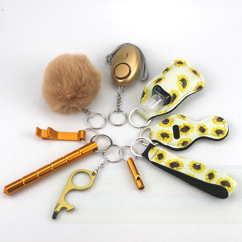 160g Weight Bag Pendant, Self-defense, Keychain Classification 1 Set, Self-defense Quantity Holiday, Outdoor, Self-defense Occasion Self-defense, Metal Material Sunflower, Self-defense Pattern Original Design, Self-defense Style 1 Set Self-defense Original Design Self-defense Sunflower Self-defense Self-defense Metal Bag Pendant Self-defense Keychain 7