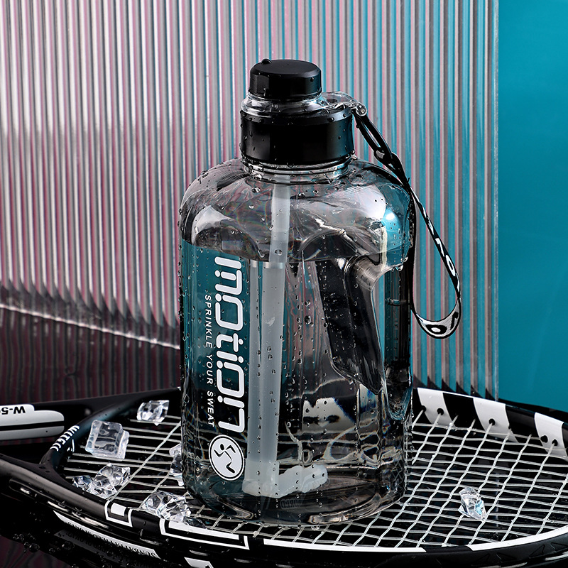 Sports Tonton Water Bottle Cross-border Large Capacity 2.2L Fitness Water Cup Camping Outdoor Water Cup Internet Celebrity Straw Tonton Barrel