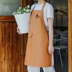 Japanese SP SAUCE Kitchen Sleeveless Apron Summer Adult Oil-Resistant Cooking Workwear Unisex Coverall