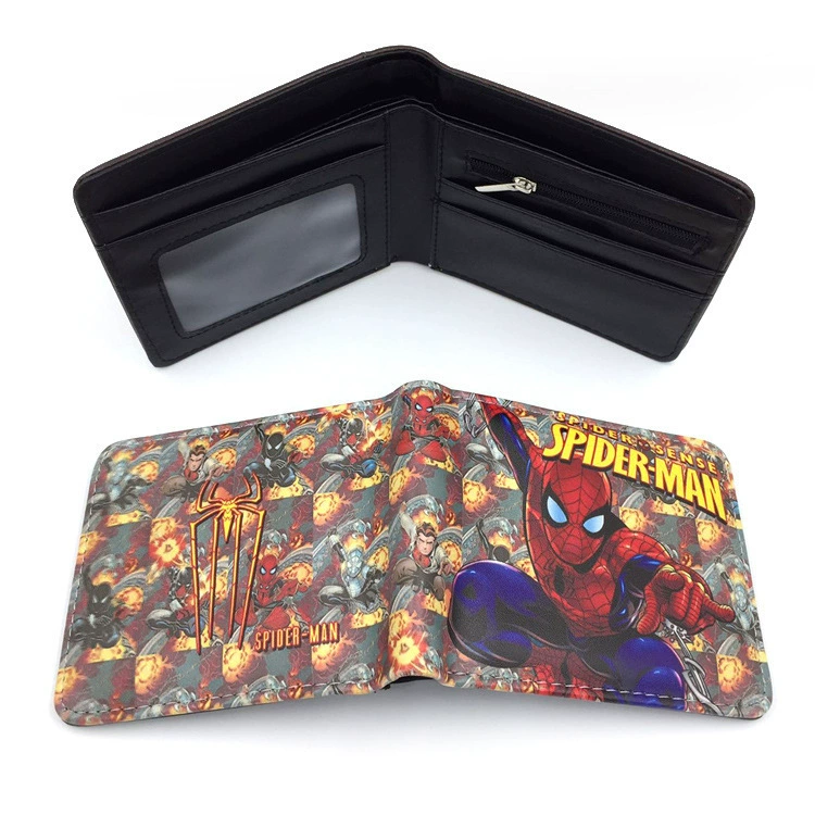Новый кошелек Spider-Man для подростков - стильный держатель карт из полиуретана из коллекции коротких героев