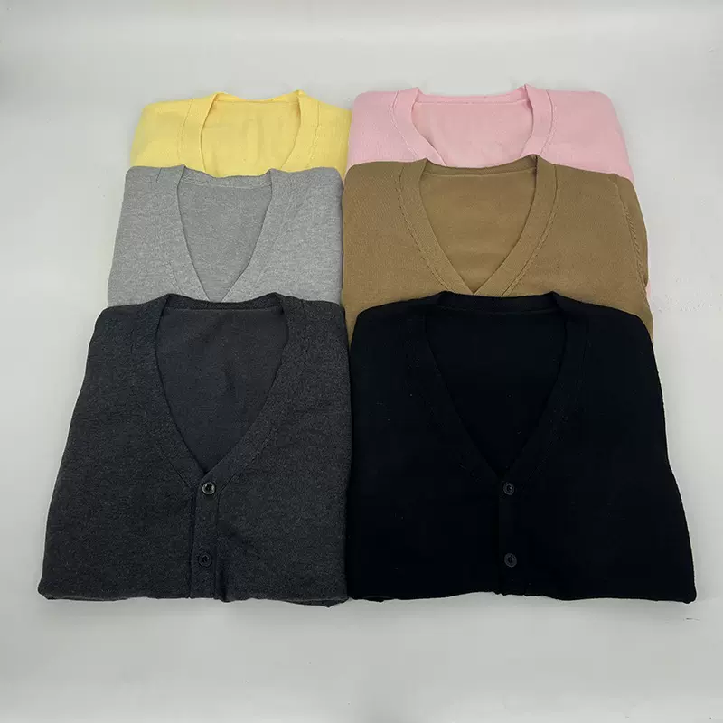 原创JK制服纯色单排扣带袖开衫毛衣日系简约感学院JK毛衣叠穿百搭