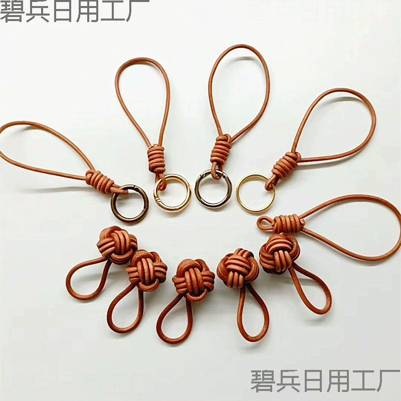 Персонализированные дикие кожаные подвески ручной вязки брелки кисточки аксессуары текстурированные Rs ветер брелки веревка оптом