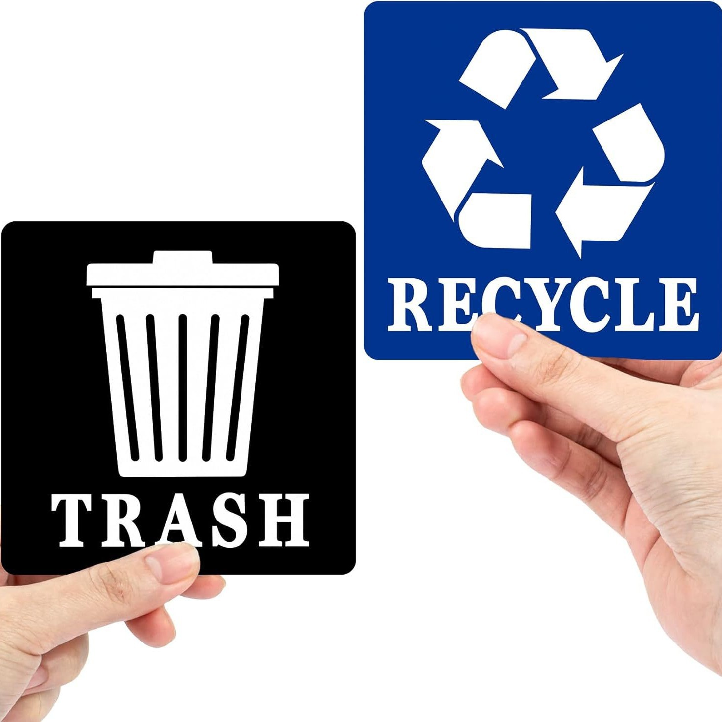 跨境热销垃圾桶回收标签贴纸 可重复使用垃圾贴纸乙烯基回收标志