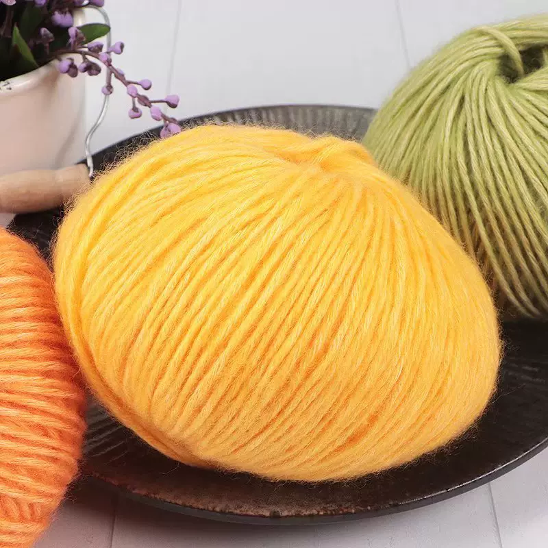 慕思多彩棉混纺花式毛线苏绒儿童毛衣外套围脖围巾线厂家批发