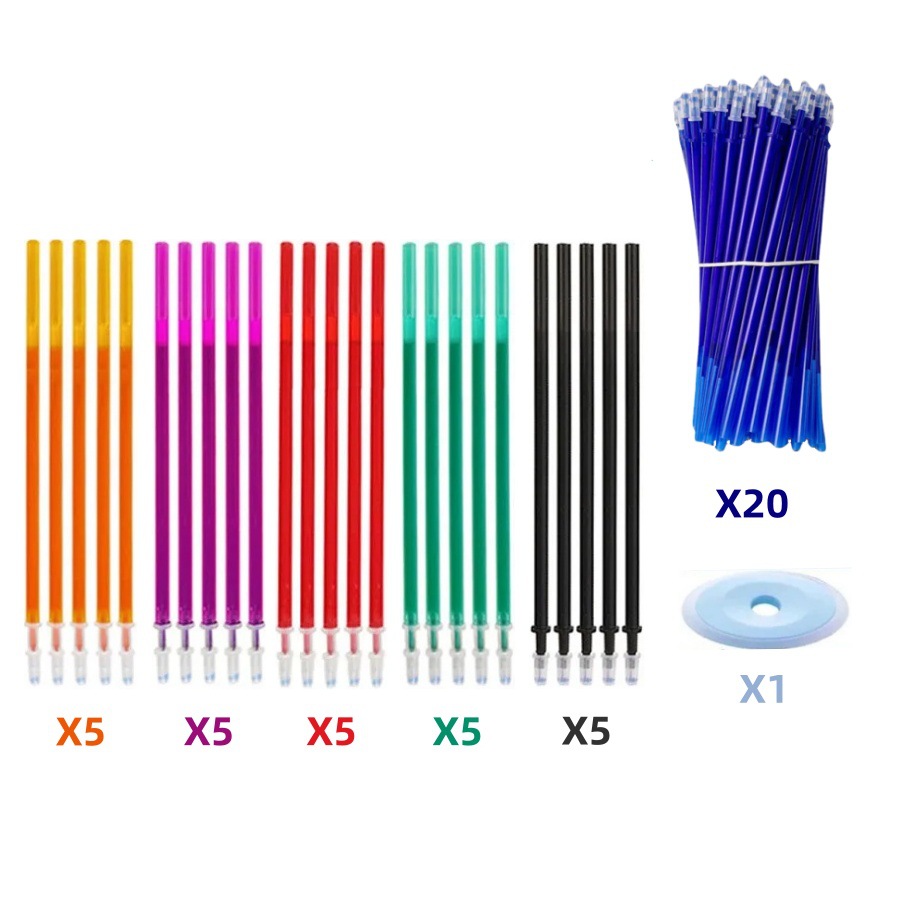Color Erasable Pen Refill suit 0.5mm Erasable Ink Pen Color Ink Primary School Office Stationery