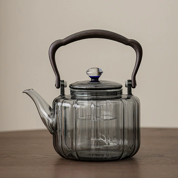 Lotus gray glass single pot