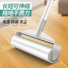 Replacable Core Adhesive Roller with Long Handle, Large-Sized Tear Paper, 24CM Long Stick Adhesive Stripper for Home Use