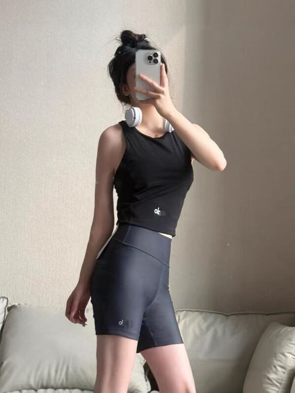 Alo Classes High-Waisted Running Sports Fitness Training Yoga Shorts Women's Three-Point Cycling Hot Pants for Outer Wear