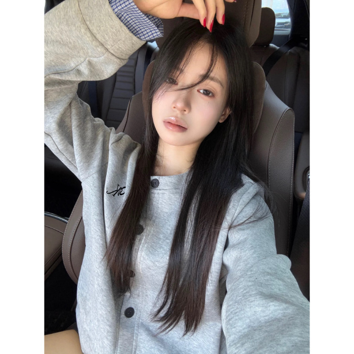 韩系学院风假两件格子拼接开外套女秋季2025新款休闲百搭长袖上衣|undefined