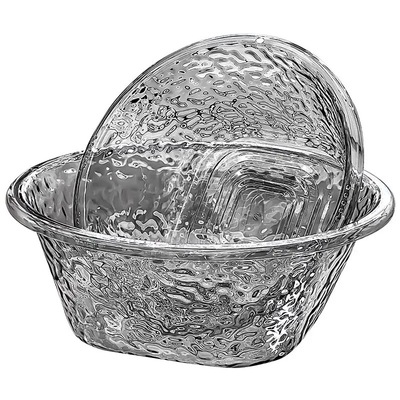 塑料美容院专用洗脸盆加厚耐用透明宿舍洗头洗衣盆家用大小号盆子