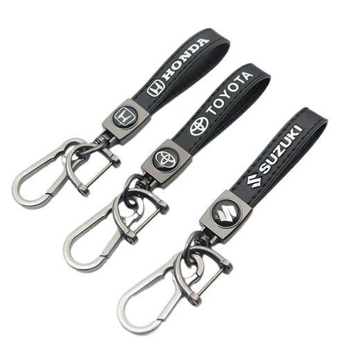 Car Keychain with Car Logo Metal Keychain Business Men's Leather Keychain Hook Manufacturer Wholesale