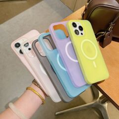 苹果17promax纯色简约磁吸手机壳适用iPhone16pro15防摔软壳1413