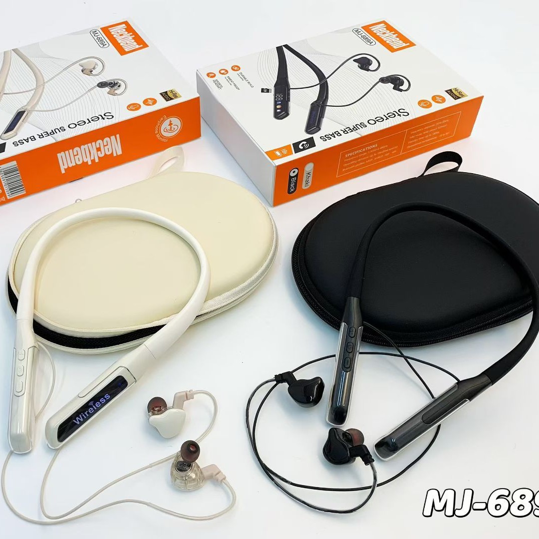 Comercio exterior nuevo cuello colgante auriculares bluetooth de larga duración cuello colgante deportivo reducción de ruido en el oído corredor bolsa de almacenamiento image 1
