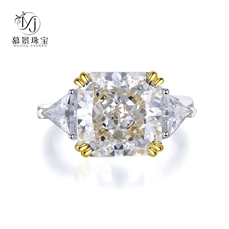 Mu Jing's new European and American wind high carbon diamond ring…
