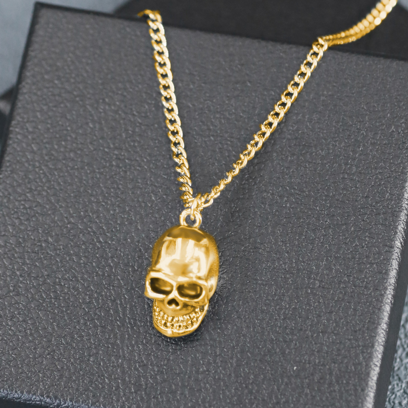 Collar de calavera para hombre, diseño avanzado, moda hip hop europea y americana