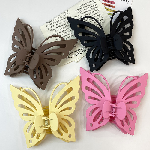 Frosted Acrylic Butterfly Clip Hair Clip Back of Head Women's Hair Accessory Korean Hair Clip Temperament Shark Clip Wholesale