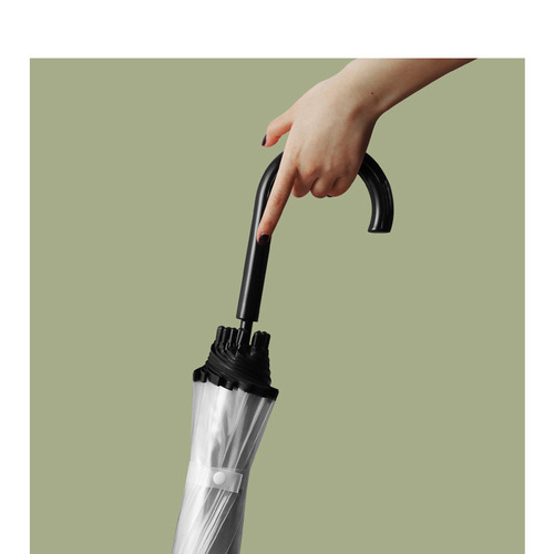 A large wholesale set of 16 transparent automatic umbrellas, Japanese-style fresh and light long-handled umbrellas, sturdy and suitable for both men and women as a couple umbrella.