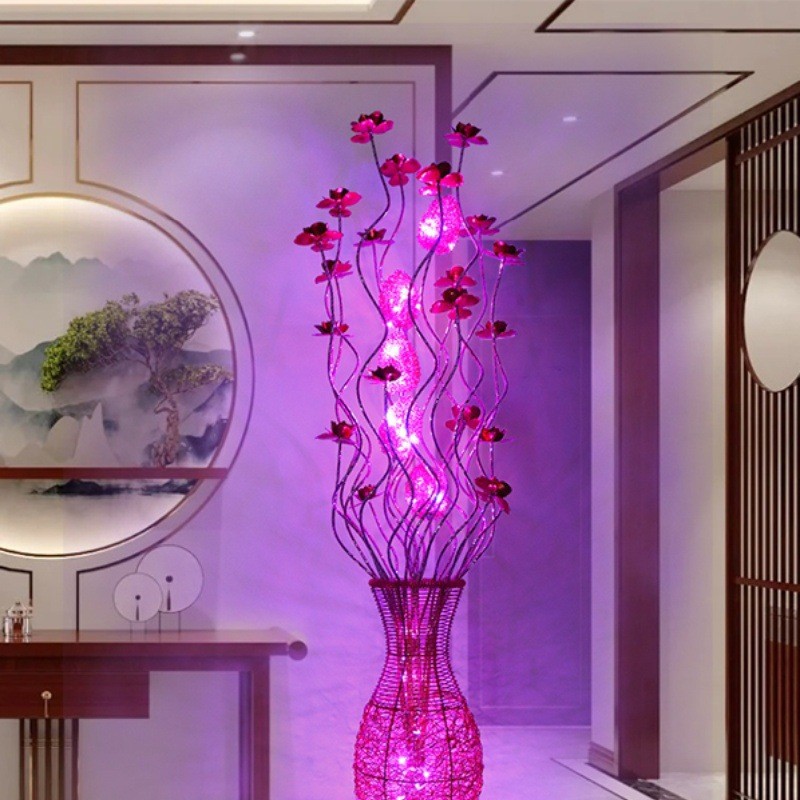 Red fashionable artistic creative woven vase decorative floor lamp, high-end gift for housewarming and newlyweds Floor lamp