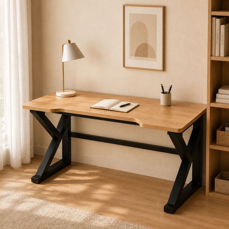 Simple Home Desk, Bedroom Writing Desk, Large Desktop Study Desk, Wall-Mounted Office Student Computer Desk, Single-Person Style Simple Home Desk, Bedroom Writing Desk, Large Desktop Study Desk, Wall-Mounted Office Student Computer Desk, Single-Person Style