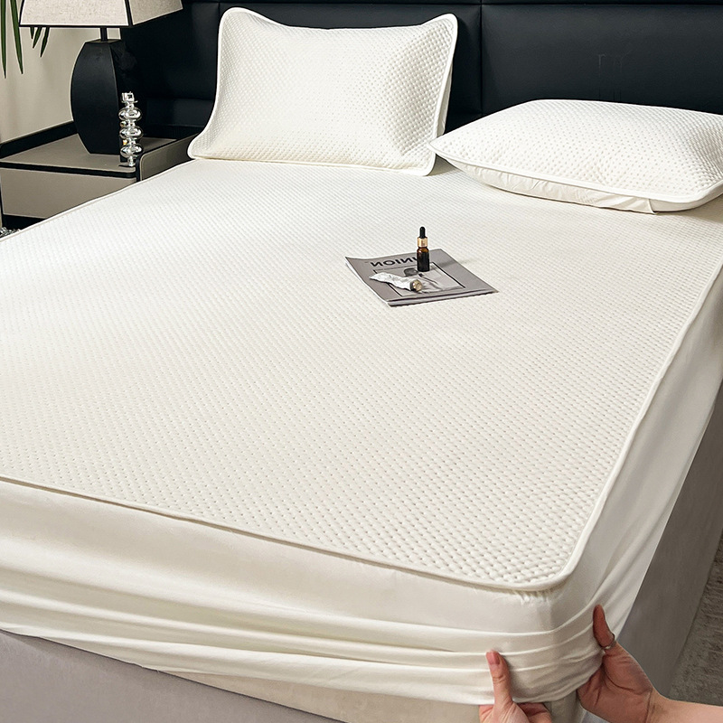 2025 nuevo estilo de clase A soya acolchado con sábana de algodón colchón individual funda protectora Simmons sábana de seda de hielo de verano 3