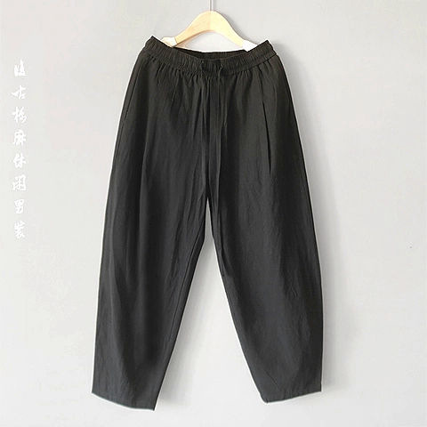Pantalones de meditación Zen Pantalones de lino finos para hombres Pantalones de yoga para mujeres Pantalones de monje sueltos Pantalones de meditación para hombres