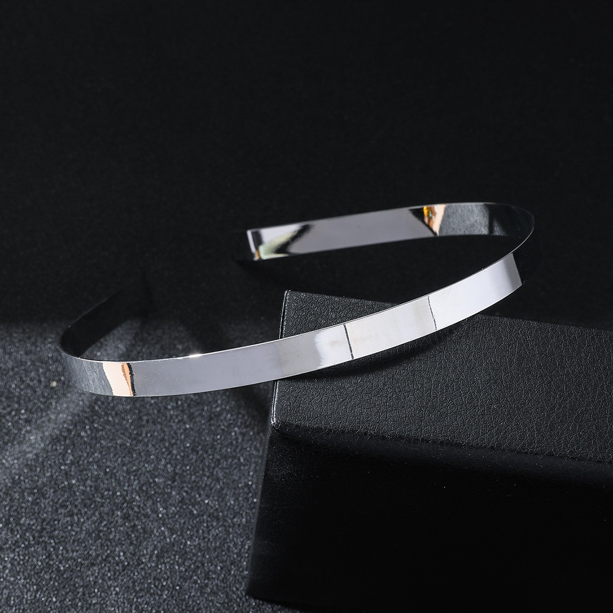 1cm / 0.4cm banda de cabello hebilla de cabeza DIY accesorios de joyería unidireccional simple banda de cabello material