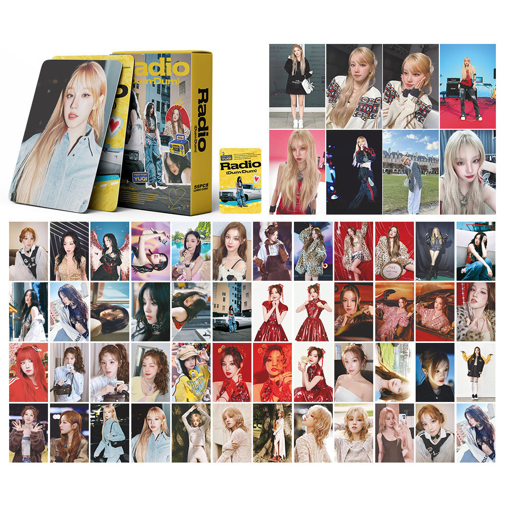54/55 tarjetas Tarjeta pequeña integrada Tarjeta de álbum de G-IDLE Kpop Korean Wave Foto casera Tarjeta lomo SK