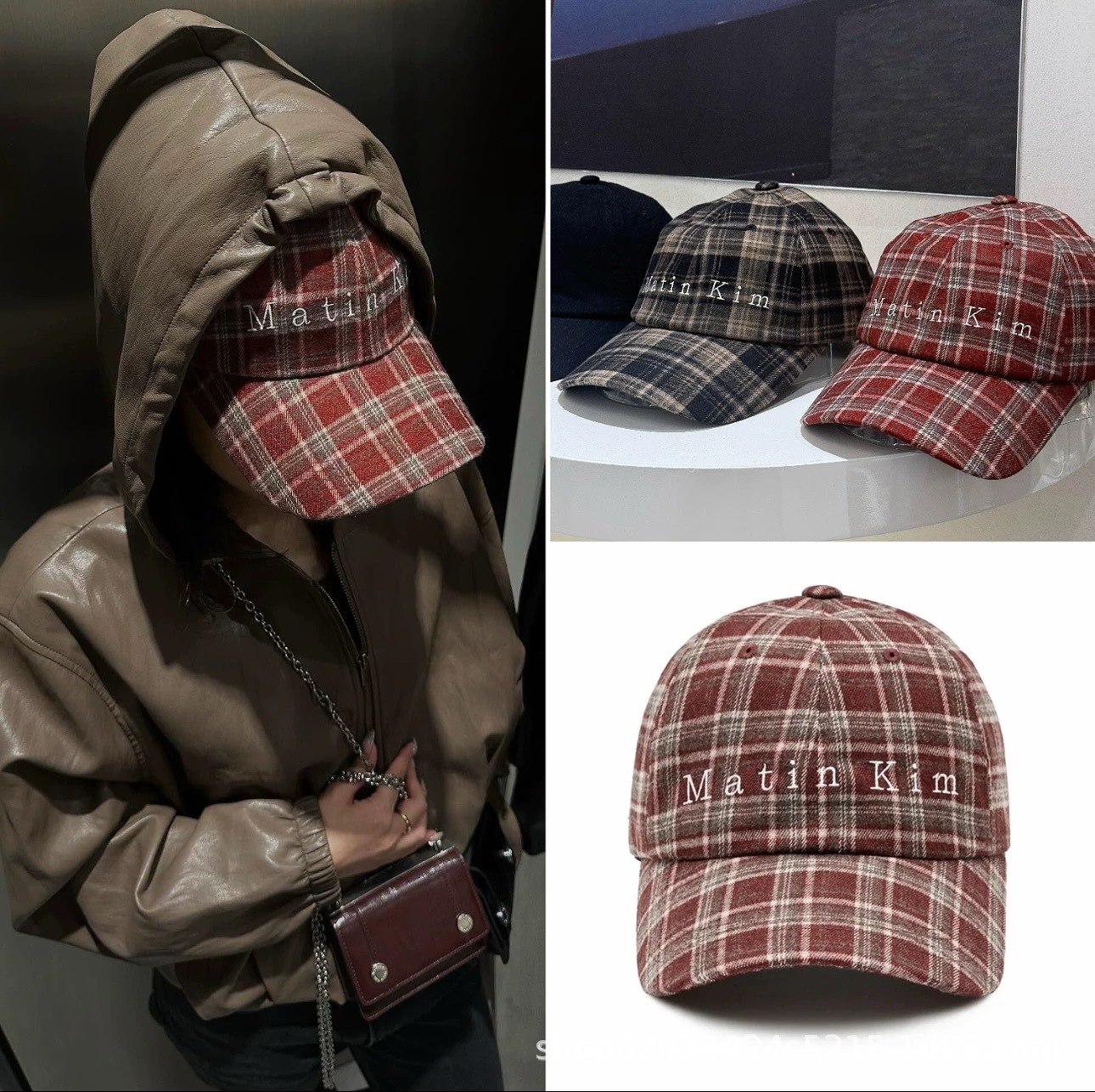 Matinkim British Plaid Baseball Cap, Plaid Baseball Cap, Soft-Top Hat, Christmas Style Foto QC de 1688 na Qualit.ly