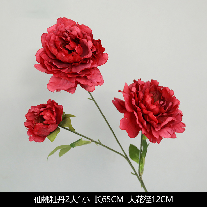 红色仿真花婚礼婚庆场地场景布置道具仿真花束花艺装饰花假花批发|undefined