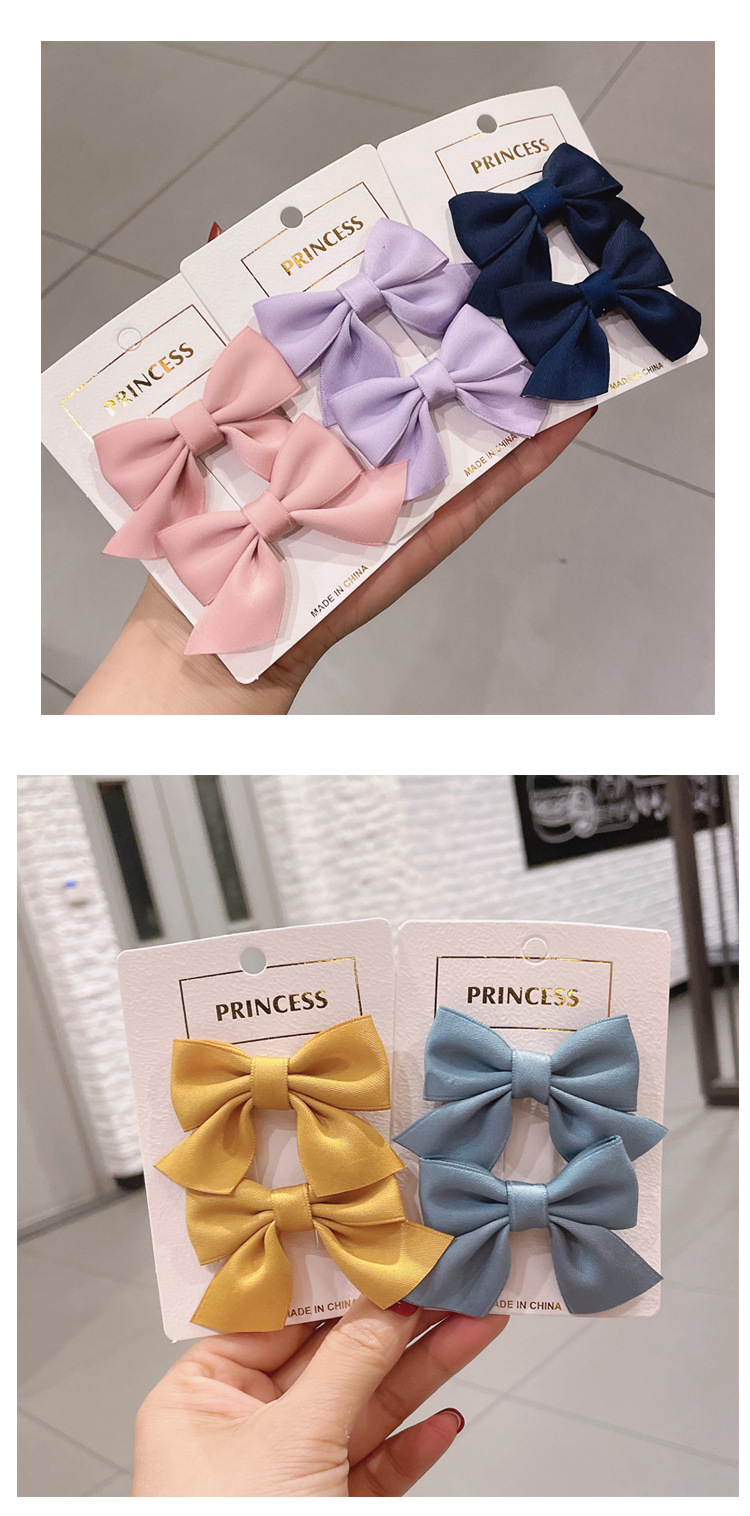 Korean solid color bow headdress clippicture2