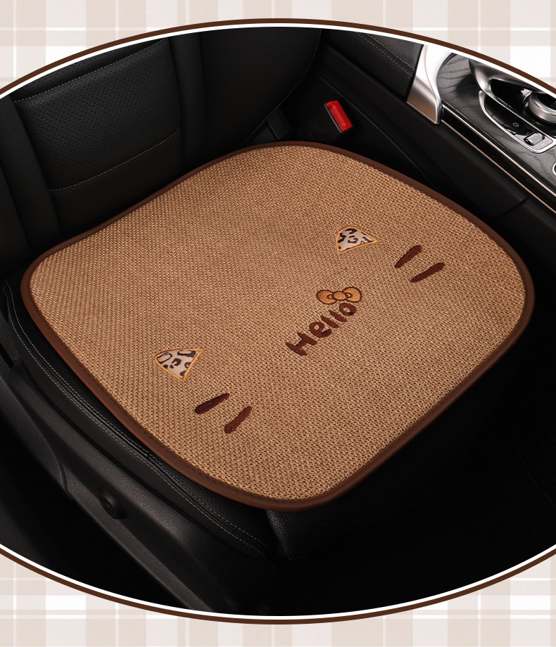 Cute cartoon cat car seat cushion for women, suitable for all seasons, for BMW 325li ix1 ix3 x1 x3