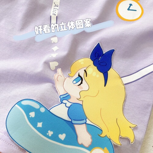 Children's Summer New Cartoon Anime 3D T-shirt for Girls Korean Style Fashion Casual Princess Top Overseas Trade