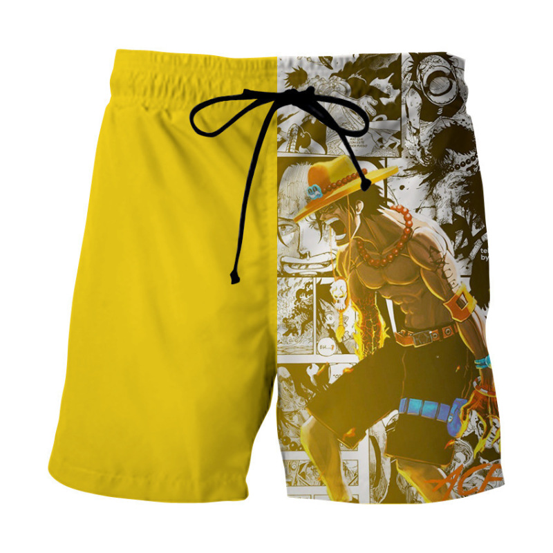 Foreign Japanese Manga Naruto Merchandise 3D Digital Print Unisex Beach Shorts Cartoon Anime Shorts Trendy