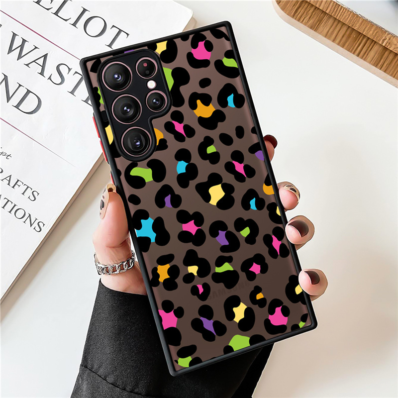 45g Weight Samsung Applicable Brands Phone Cases Classification PC, tpu Material Leopard Pattern Streetwear Style PC Tpu Leopard Streetwear Phone Cases Phone Accessories 4